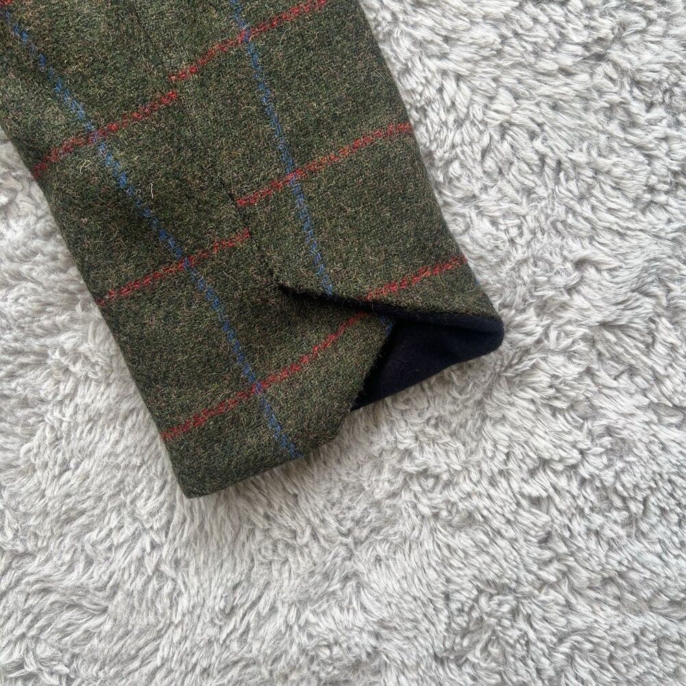 Jack Murphy Women’s Harriet Tweed Blazer Wool Jacket Green Herringbone Check 12 - Picture 13 of 13